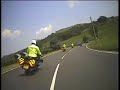 Police motorcycle training in Wales on Honda ST1300\