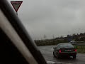 Burnzy on a wet roundabout!