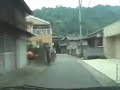 [V0054] 030607 やや防波堤が高めの国道11号を進み三津トンネル脇の造形群を横目に播磨灘沿いを快走する Japanese country roads; Hiketa Tokushima Naruto
