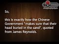 james reynolds bbc correspondent in beijing has no brain!