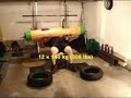 Baumstamm Benchpress: 12 x 140 kg, vom Boden aus, sept. 08