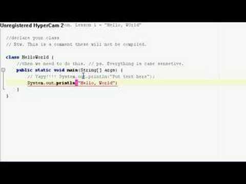 Java Tutorial 1: Hello, World