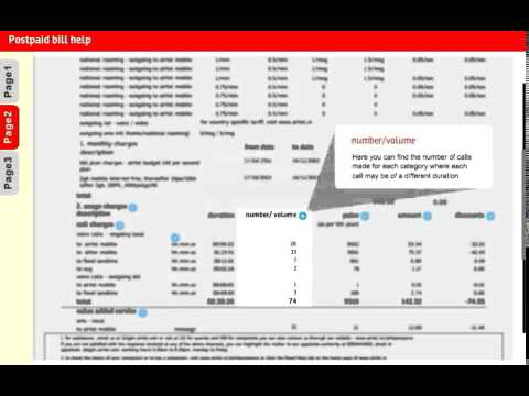 how to know airtel postpaid bill amount