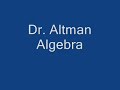 dr  altman shorter algebra