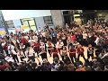 600 people were present at the stand up, including 50 flash mob dancers