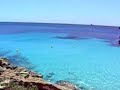 Airplane shadow on the sea of Menorca