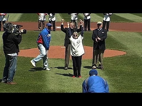 Video: First pitch at Wrigley's 100th birthday
