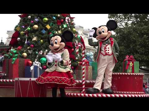 4K Mickey's Once Upon A Christmastime Parade Magic Kingdom