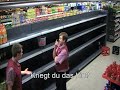 Zwei Vollchaoten bauen ein Regal um. REWE rocks...