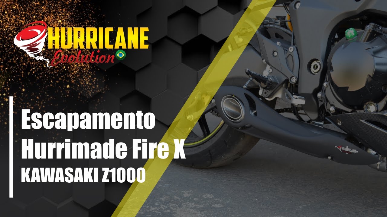 Capa do vídeo  Escapamento Hurrimade Fire X Kawasaki Z 1000 2010 a 2022