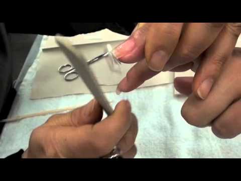 silk wrap - Easy step-by-step how to for beauty school students to pass the cosmetology exam or manicuring test for cosmetology license or manicuring license. Procedure:...