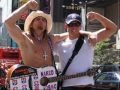 The naked cowboy in NYC