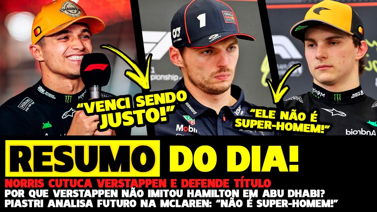 Resumo Do Dia: Norris Cutuca Verstappen! Por Que Verstappen Não Imitou Hamilton? | Gp Em Casa