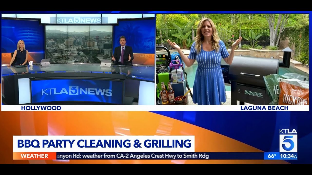 BBQ Party Cleaning & Grilling KTLA Morning News w Kathryn Emery, Home Improvement & Lifestyle Expert