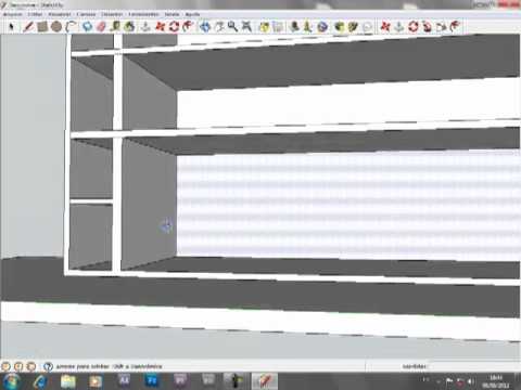Desenhando móveis no Google SketchUp 8 - balcão