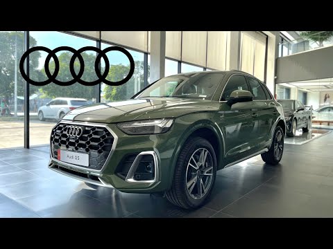 Tổng quan chi tiết Nội thất và Ngoại thất Audi Q5 S Line màu Xanh District (Green) - Nội thất Đen