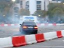 Autoslalom Omiš 2008-drift na parkingu BMW M5