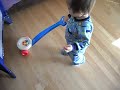 Ronin playing with push popper thing.