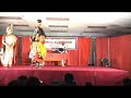 This video contains an initial dialogue between Chittani Ramachandra Hegde as Kartha Veerya and Vinay Hegde as Sakhi in Kartha Veeryarjunara Kalaga program with the following details:

Play: Kartha Veeryarjuna
Role: Kartha veerya & Sakhi  
Dance/Scene: Entry of Sakhi infront of Kartha Veerya
Rasa: Shrungara
Himmela: K J Ganesh (Bhagawatha & Mrudangakara), Anand Hasyagar (Chande)
Mummela: Chittani Ramachandra Hegde and Vinay Hegde
Date: October 6, 2006
Location: Sanatan Dharma Kendra, Sunnyvale, CA (USA) facilitated by Pt. Gajanan Joshi