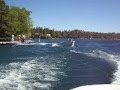 First Water Ski Ride in the hiking backpack at 8 ...
