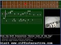 http://www.riffinteractive.com

guitarist ed bickert (b. 1932) grew up in a musical family and consequently started his own career at the early age of eight.  however, his career did not take off until he reached adulthood and began to work in clubs and studios in toronto.  he worked with many of the american jazz artists who came through town; including red norvo, chet baker, paul desmond, frank rosolino and milt jackson.

today's lick uses takes a common minor progression im -v - im and adds some interesting color.  the line over the five chord (g7alt) actually implies its tri-tone substitution (db).  check out the first three notes under the g7alt: f, db & ab.  these spell out a db major triad using the 1st, 3rd and 5th degrees of its scale.  the tri-tone interval is also known as a diminished fifth or augmented fourth.  its distance is exactly halfway around the circle of fifths.  dominant seventh chords are suitable substitutes for each other because of their common tones, the 3rd and 7th degrees of each.  g7 has b and f as its 3rd and 7th; db has f and cb (or b) as its 3rd and 7th.