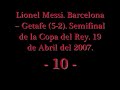 Videoclip creado por mi con los videos 'top 20' elaboradas por la revista World Soccer Magazine con la lista de los mejores goles de la historia del fútbol. Como era normal imaginar, el archifamoso tanto de Maradona a Inglaterra en el Mundial de México (el que marcó con el pie), se sitúa en primer lugar de la lista. El más reciente tanto de Messi ante el Getafe que se comparó con aquella gesta de Maradona se queda en el décimo lugar. Pele, Puskas, Van Basten, Zidane y Roberto Baggio son otros de los grandes nombres que dejan su sello en esta clasificación.