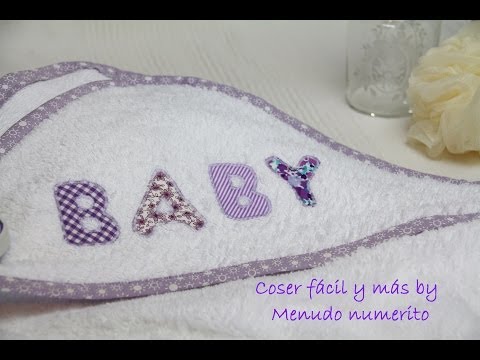 como hacer una capa - Confeccionamos una capa de baño para bebé, un detalle ideal para un baby shower. Puedes personalizarla con su nombre siguiendo este curso gratis https://www....