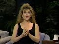 bernadette peters performs on the tonight show with johnny carson, july 1989