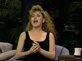 bernadette peters performs on the tonight show with johnny carson, july 1989