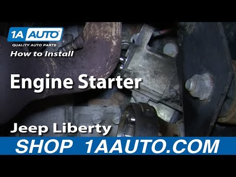 How To Install Replace Engine Starter 3.7L 4WD 2002-07 Jeep Liberty