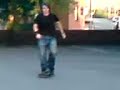 Me kickflipping over a pile of shit Me kickflipping over a pile of shit
