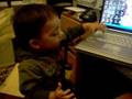 Christian on Mommy's Lap Top