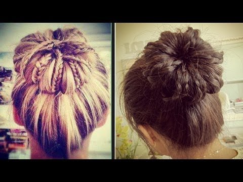 Braided Sock Bun Updo Hair Tutorial