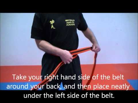 how to properly tie a kung fu sash