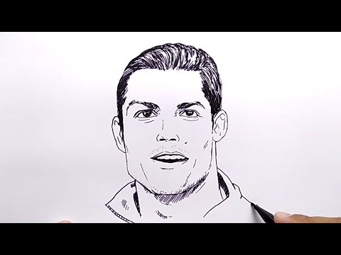 video-linktoworks-VERY EASY !, How to draw CR7 RONALDO / NO PENCIL, NO...
