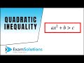 How to Solve a Quadratic Inequality (part1)