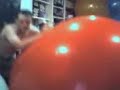 Me inflating a huge balloon then getting inside it !!