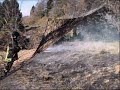 Incendio nelle campagne tra Missaglia e Monticello
