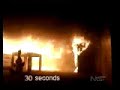 Kerstboom brand in woonkamer