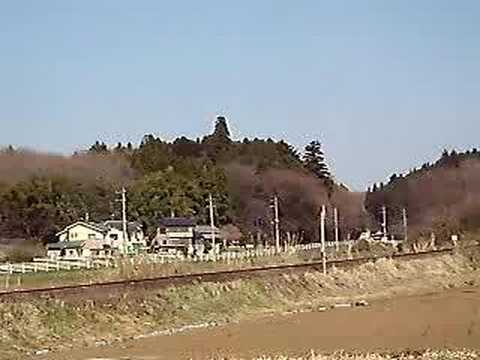 真岡鉄道　ＳＬ重連通過シーン