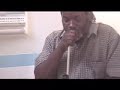 this a video of the ceremonial chalice pipe, mostly used by rastas in their spiritual gatherings.  however, in this case, this individual is sending a video message to his brothers and sisters abroad.