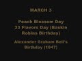 March Calendar of Events March Calendar of Events