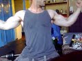 Flexing biseps and a bit of a back