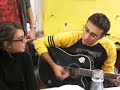 Stefano prova a suonare la Cura di Battiato