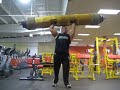Derek Poundstone 400lb real log press for 1 Rep Derek Poundstone 400lb real log press for 1 Rep