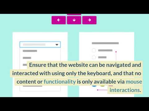 How to implement WCAG 2.1 guideline 2.1 Keyboard Accessible