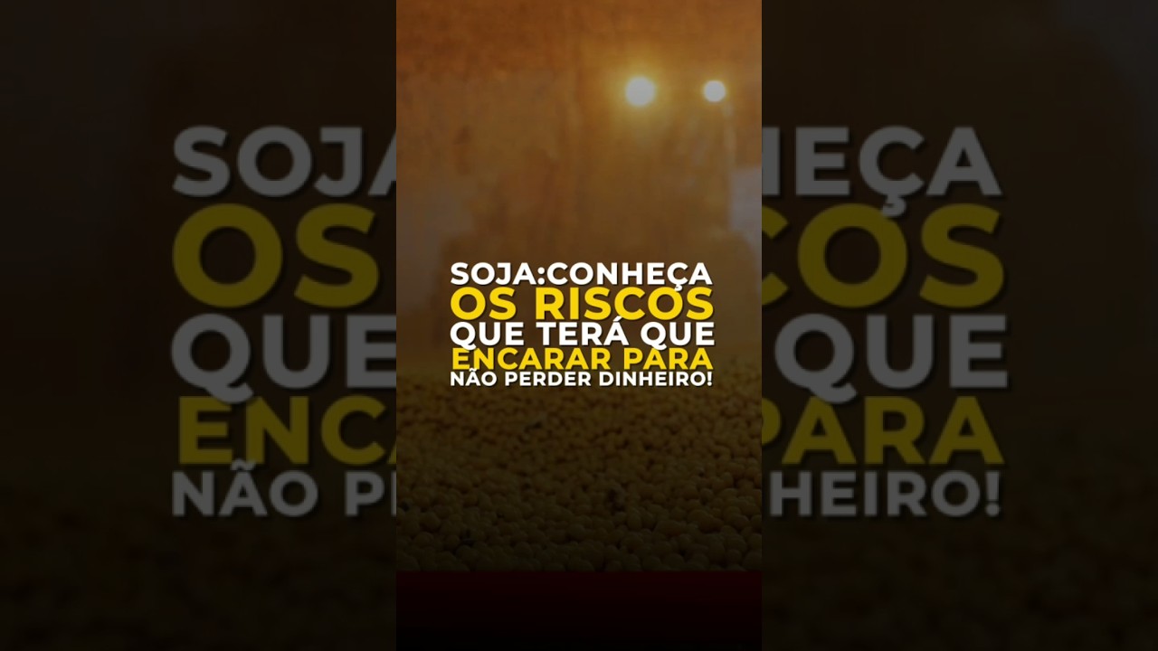 SOJA: CONHEÇA OS RISCOS QUE TERÁ QUE ENCARAR PARA NÃO PERDER DINHEIRO!