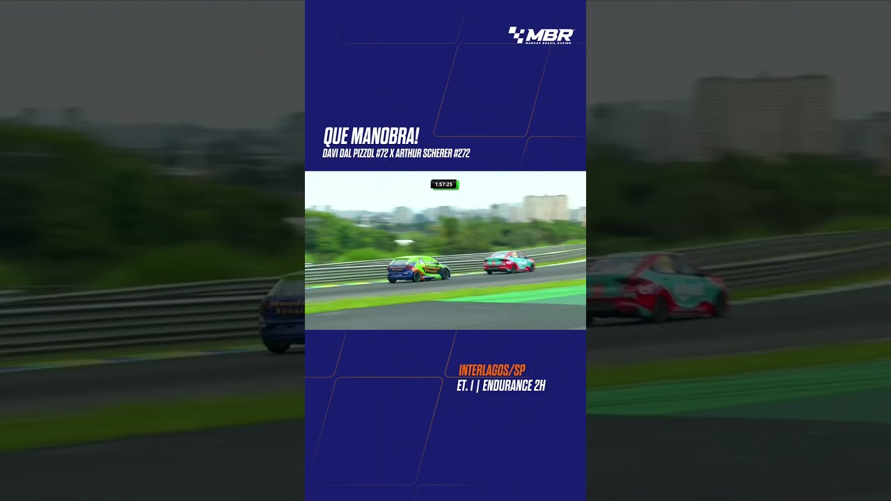Que manobra! 🏁 Arthur Scherer e Davi Dal Pizzol em Interlagos #Shorts