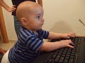 Sam on the computer