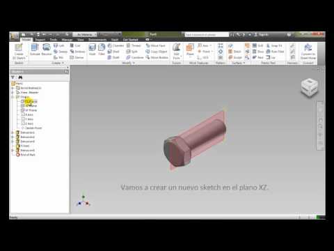 Tornillo M6 hecho con Inventor 2012